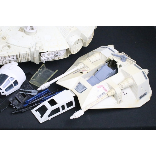 1561 - Star Wars - Seven original Star Wars vehicles to include Millennium Falcon, Rebel Transporter, Y-Win... 