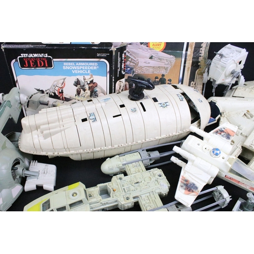 1561 - Star Wars - Seven original Star Wars vehicles to include Millennium Falcon, Rebel Transporter, Y-Win... 