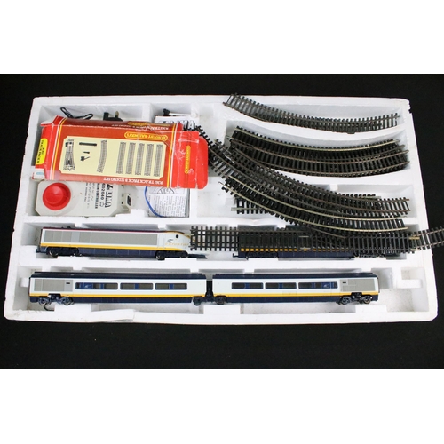 170 - Jouef HO gauge Eurostar locomotive & coach set of four contained within Lima box, plus 10 x items of... 