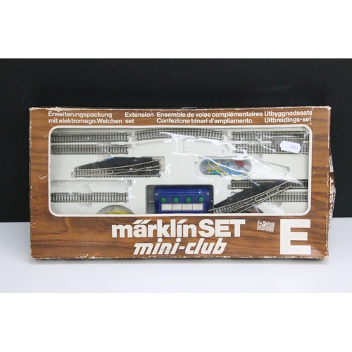 65B - Two boxed Marklin Mini Club sets to include Set E 8191 Extension Set and 8902 , both complete, showi... 