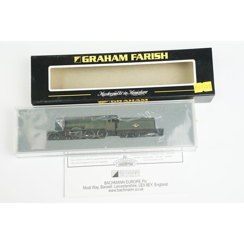 1 - Three cased / boxed Graham Farish N gauge locomotives to include 372026 Castle Class 4080 Powderham ... 