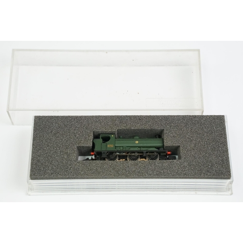 10 - Three cased / boxed N gauge locomotives to include Dapol 2S-017-002 Britannia l/crest Alfred the Gre... 