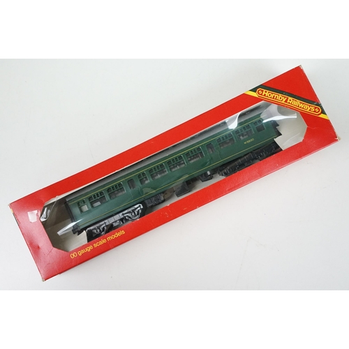 115 - Three boxed Hornby OO gauge items of rolling stock to include R4100B BR Autocoach W196W, R4100D BR A... 