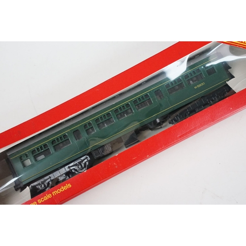 115 - Three boxed Hornby OO gauge items of rolling stock to include R4100B BR Autocoach W196W, R4100D BR A... 