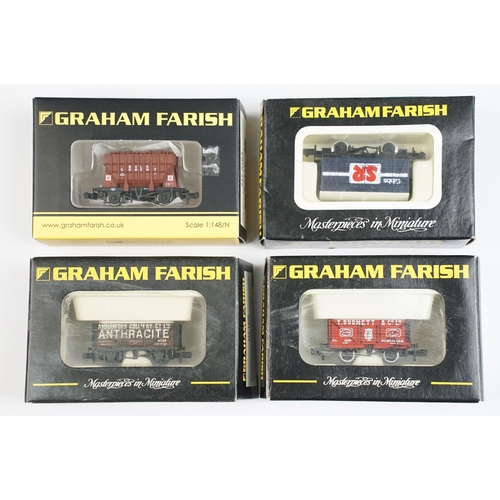 12 - 38 Boxed / cased N gauge items of rolling stock to include 32 x Graham Farish, 4 x Hornby Minitrix, ... 