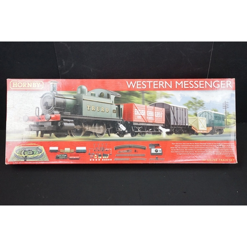 124 - Boxed Hornby OO gauge R1142 Western Passenger train set appearing complete, plus a boxed Hornby R103... 