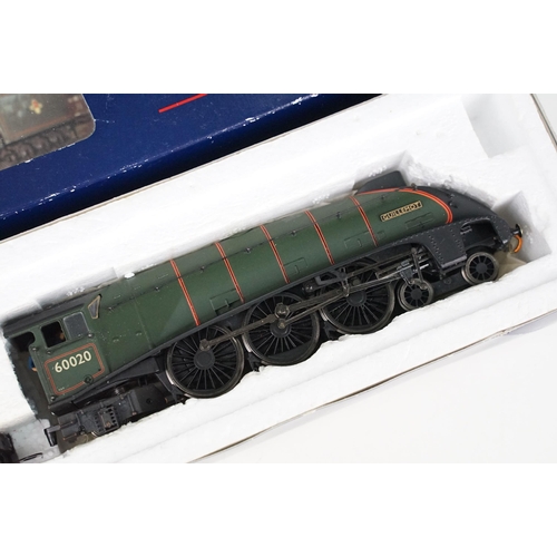 138 - Six boxed Bachmann OO gauge locomotives to include 31-958 A4 60020 Guillemot BR green late crest, 31... 