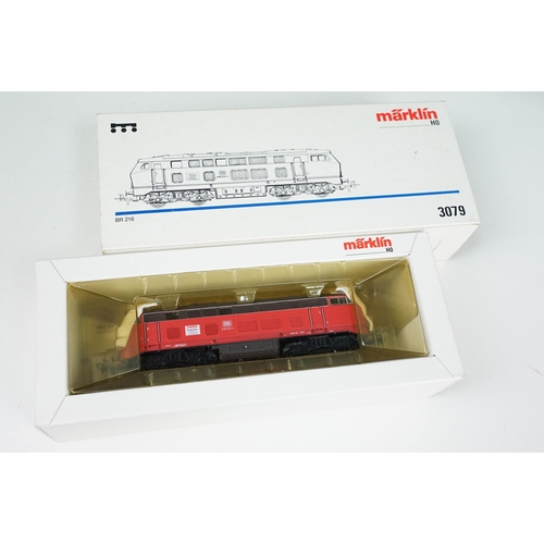 148 - Two boxed HO gauge locomotives to include Marklin 3079 BR 216 and Atlas Silver Master Locomotive Ser... 