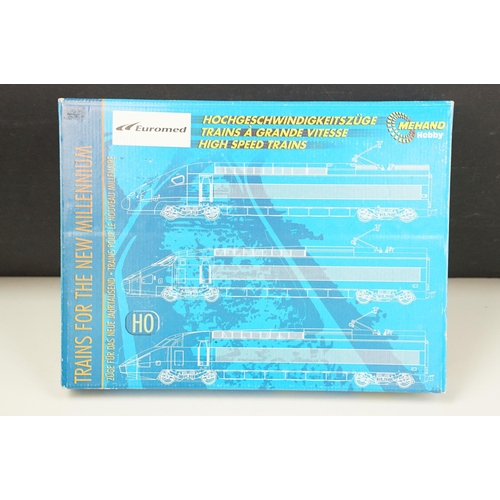 150 - Boxed Mehano Hobby HO gauge T684 DC Euromed 4 car set, complete