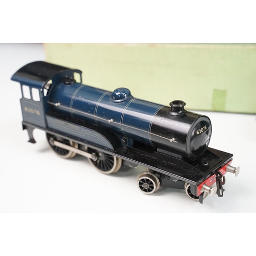 159 - Boxed Bassett Lowke O gauge Prince Charles blue 4-4-0 62078 locomotive with tender plus 2 x boxed Ba... 