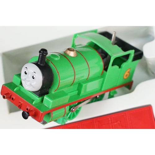 166A - Two boxed Hornby OO gauge train sets to include Thomas the Tank Engine Percy Clockwork set (no key) ... 