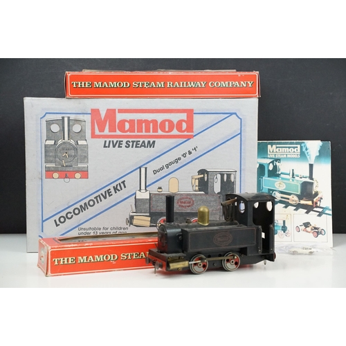 181 - Steam Engine - Mamod Live Steam O & 1 gauge model kit, locomotive built, with box, plus 2 x boxed Ma... 