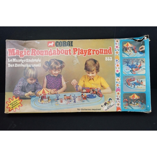 182 - Boxed Corgi 853 Magic Roundabout Playground play set, appearing complete with figures, vg condition ... 