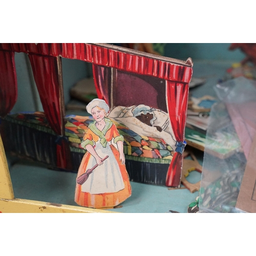 182A - Triang Theatres wooden Dolls House with a large quantity of accessories to include scenery, characte... 