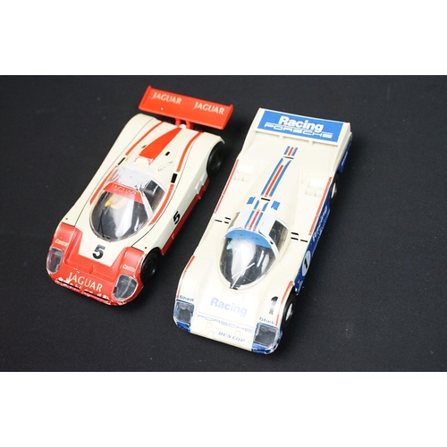 186 - Quantity of mixed Scalextric slot cars and accessories to include 3 x controllers, 16 x slot cars, e... 