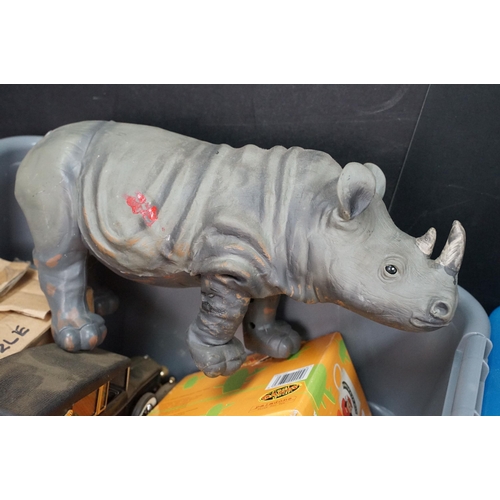 191 - Quantity of toys and collectables to include many plastic robots featuring Empire r/c Power Rangers ... 