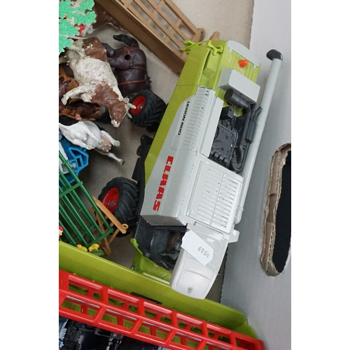 196 - Quantity of mixed plastic animal figures and accessories to include examples from Britains featuring... 