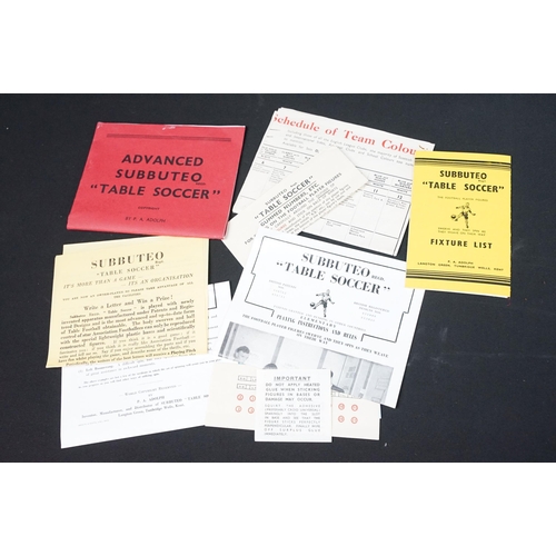 208 - Subbuteo - Boxed mid 1950s Subbuteo Table Soccer set, near complete, includes 2 x metal goals with n... 