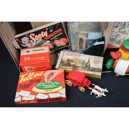 210 - Quantity of mixed toys and games to include boxed Merit Remote Control Driving Test, Tell Me Quiz Ga... 