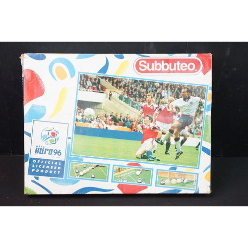 212 - Two boxed Scalextric sets including Monaco GP and Caterham Cup, boxed Subbuteo 60260 UEFA Euro 96 se... 