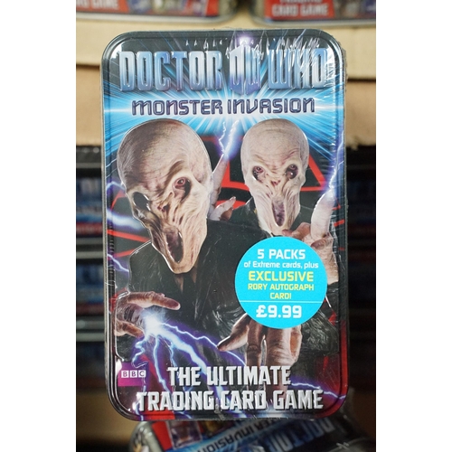 213 - Quantity of mixed Doctor Who toys to include over 40 x sealed Monster Invasion Trading Card Game, Do... 