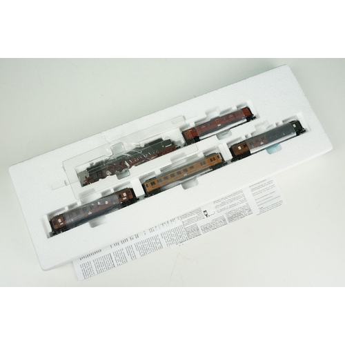 34 - Boxed Fleischmann N gauge 781284 Zugset Pressen Gloria locomotive and coach set, complete