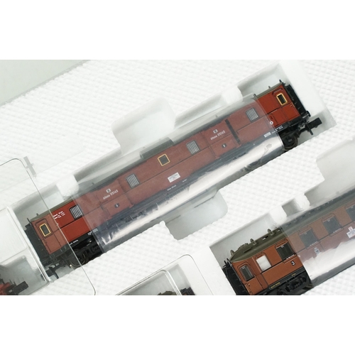 34 - Boxed Fleischmann N gauge 781284 Zugset Pressen Gloria locomotive and coach set, complete