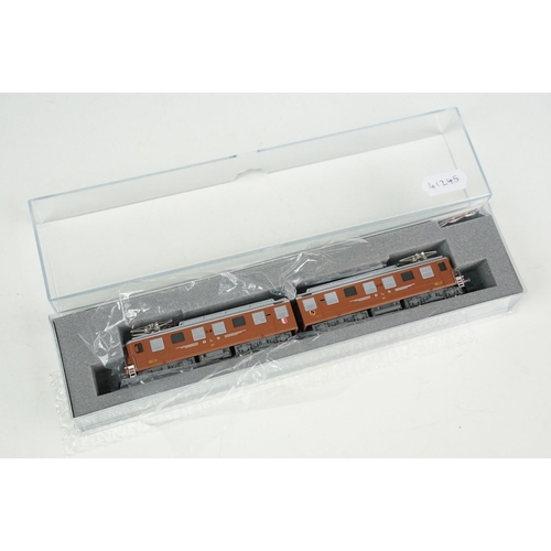 41 - Cased Kato N gauge K10601 Ae 8/8 BLS Bern Lotschberg Simplon locomotive