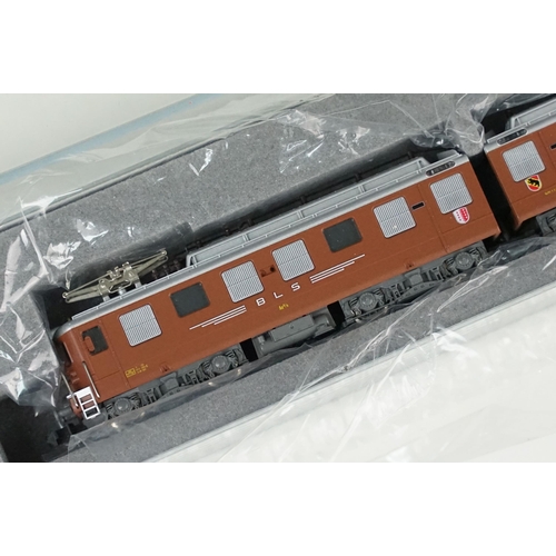 41 - Cased Kato N gauge K10601 Ae 8/8 BLS Bern Lotschberg Simplon locomotive