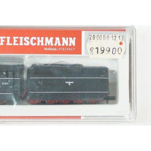 44 - Three cased Fleischmann N gauge locomotives to include 738510, 781201 & 737205