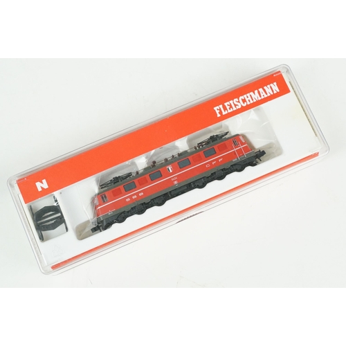 44 - Three cased Fleischmann N gauge locomotives to include 738510, 781201 & 737205