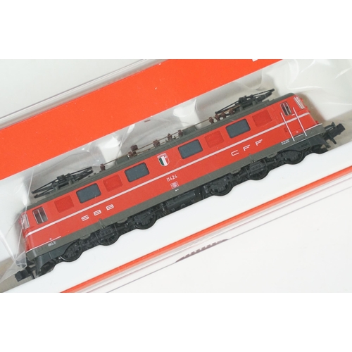 44 - Three cased Fleischmann N gauge locomotives to include 738510, 781201 & 737205