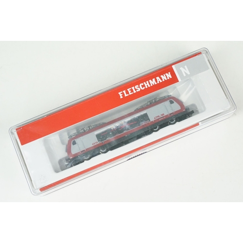 44 - Three cased Fleischmann N gauge locomotives to include 738510, 781201 & 737205