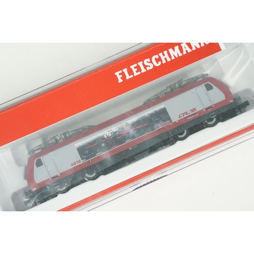 44 - Three cased Fleischmann N gauge locomotives to include 738510, 781201 & 737205