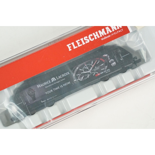 45 - Three cased Fleischmann N gauge locomotives to include 731308, 731304 & SBB CFF FFS Cargo