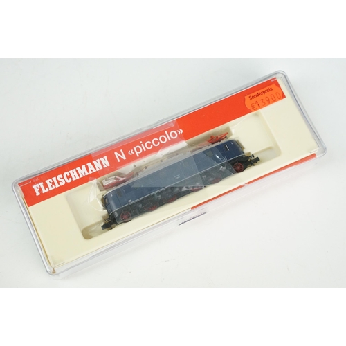 46 - Four cased Fleischmann N gauge locomotives to include Piccolo 7319, 734001, 4-6-2 in black livery & ... 