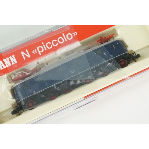 46 - Four cased Fleischmann N gauge locomotives to include Piccolo 7319, 734001, 4-6-2 in black livery & ... 