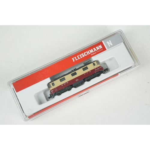 46 - Four cased Fleischmann N gauge locomotives to include Piccolo 7319, 734001, 4-6-2 in black livery & ... 