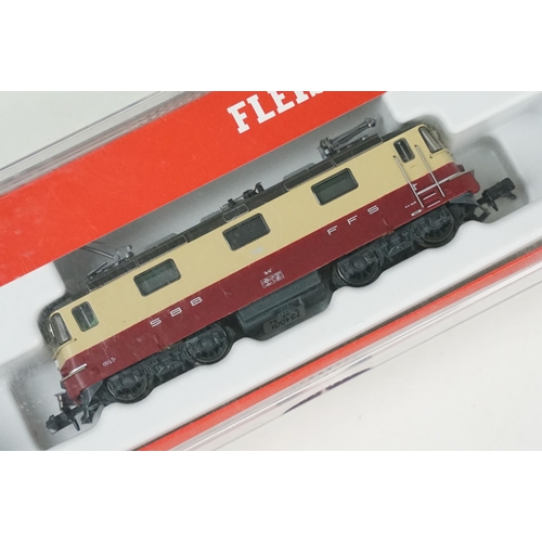 46 - Four cased Fleischmann N gauge locomotives to include Piccolo 7319, 734001, 4-6-2 in black livery & ... 