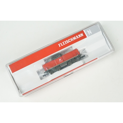 46 - Four cased Fleischmann N gauge locomotives to include Piccolo 7319, 734001, 4-6-2 in black livery & ... 