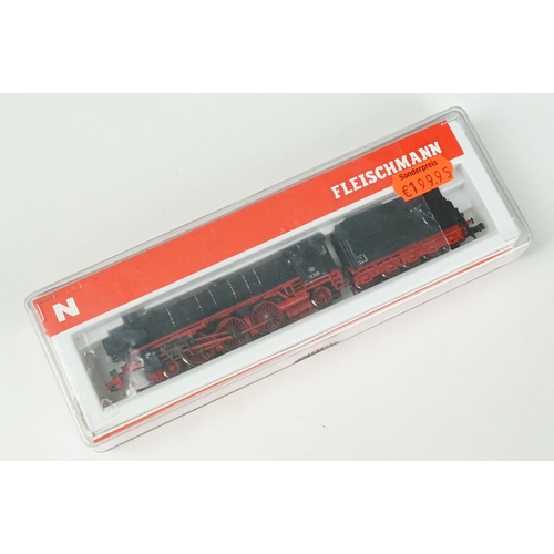 46 - Four cased Fleischmann N gauge locomotives to include Piccolo 7319, 734001, 4-6-2 in black livery & ... 