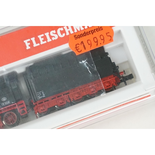 46 - Four cased Fleischmann N gauge locomotives to include Piccolo 7319, 734001, 4-6-2 in black livery & ... 