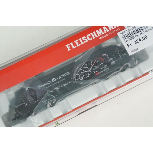 47 - Three cased Fleischmann N gauge locomotives to include 731903, 731378 & DB 2-10-0 in black livery