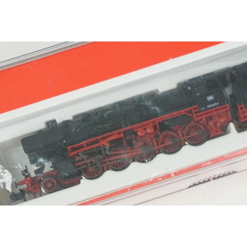 47 - Three cased Fleischmann N gauge locomotives to include 731903, 731378 & DB 2-10-0 in black livery