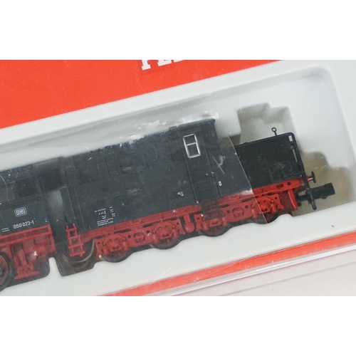 47 - Three cased Fleischmann N gauge locomotives to include 731903, 731378 & DB 2-10-0 in black livery