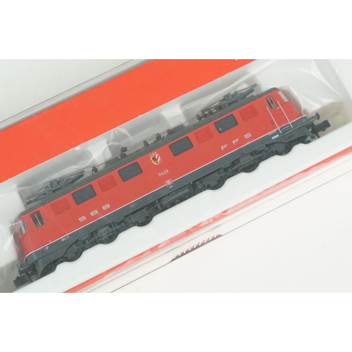 48 - Three cased Fleischmann N gauge locomotives to include 721102, 717471 & 737203