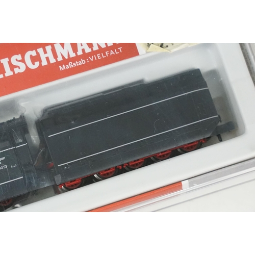 48 - Three cased Fleischmann N gauge locomotives to include 721102, 717471 & 737203