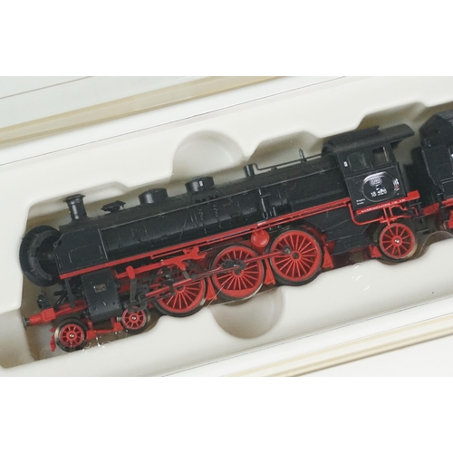 51 - Three cased Trix Minitrix N gauge locomotives to include 12456 Dampflock BR 18.5 EP III, 12269 Diese... 