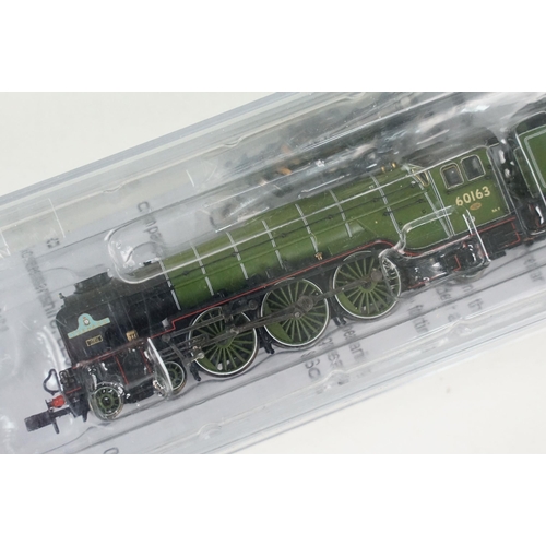 55 - Three boxed / cased Graham Farish by Bachmann N gauge locomotives to include 372-800 Class A1 60163 ... 