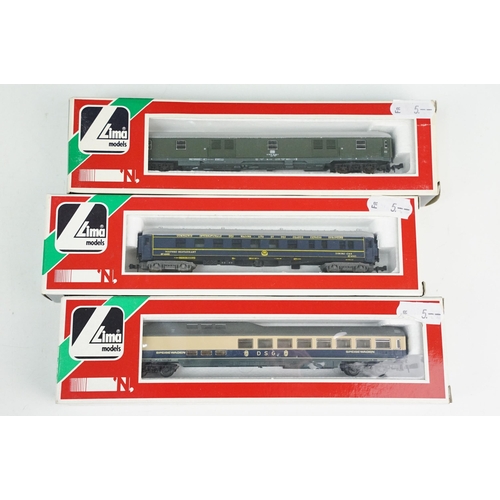 56 - 36 Boxed / cased N gauge items of rolling stock to include 24 x Fleischmann, 9 x Lima and 3 x Arnold... 